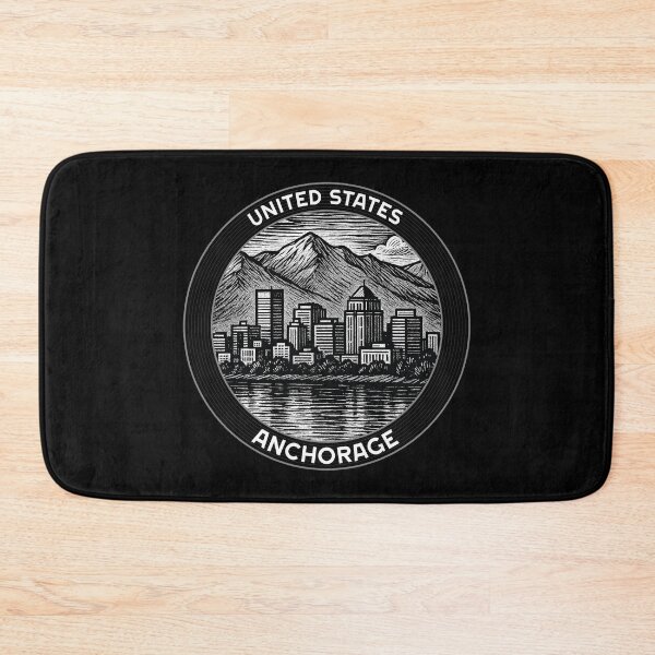 Item preview, Anchorage USA Linocut Style  designed and sold by Thistle-TShop.