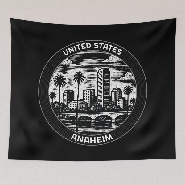 Item preview, Anaheim USA Linocut Style  designed and sold by Thistle-TShop.