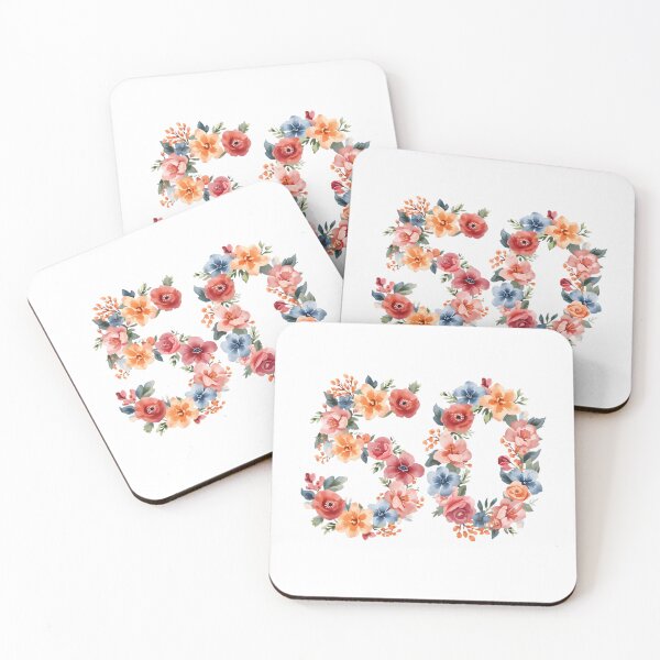 Item preview, 50th birthday flowers  watercolor. designed and sold by uunaa.