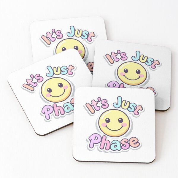 Item preview, It's Just a Phase Cute Smiley Gen Z Aesthetic Minimal T-Shirt Design designed and sold by 1TruthMatrix.