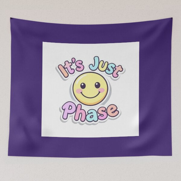 Item preview, It's Just a Phase Cute Smiley Gen Z Aesthetic Minimal T-Shirt Design designed and sold by 1TruthMatrix.