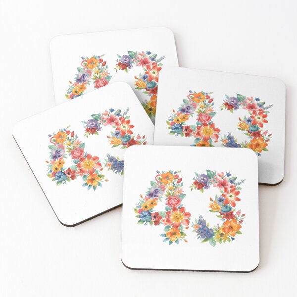 Item preview, 43rd birthday flowers  watercolor. designed and sold by uunaa.