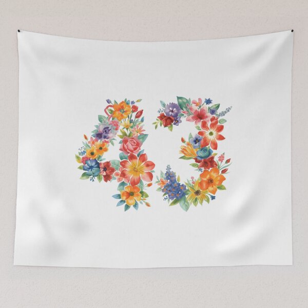 Item preview, 43rd birthday flowers  watercolor. designed and sold by uunaa.
