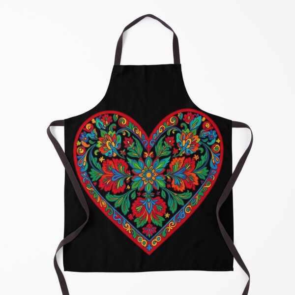 Item preview, Folk Floral Heart – Colorful Slavic Folk Art Design designed and sold by myforestfog.