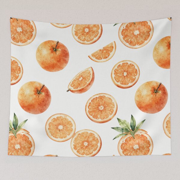 Item preview, Seamless Watercolor Orange Pattern – Fresh Citrus Fruit Aesthetic Summer Design designed and sold by RidaSalArt.