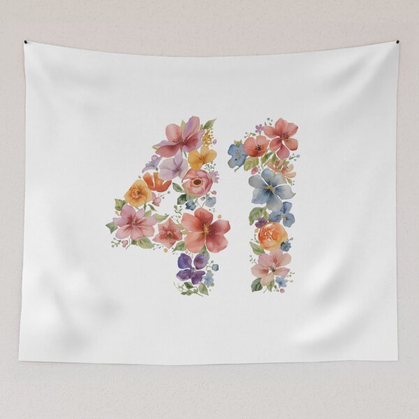 Item preview, 41st birthday flowers  watercolor. designed and sold by uunaa.