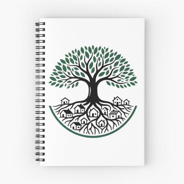 Item preview, Deep Roots Village Tree T-Shirt – Heritage & Belonging Minimal Design designed and sold by MCV-Designs.