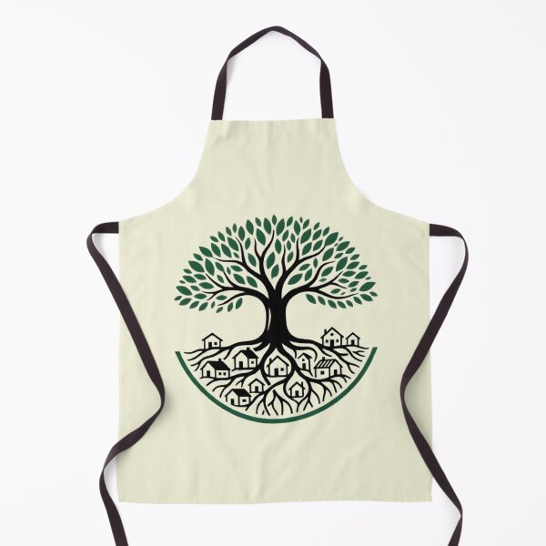 Item preview, Deep Roots Village Tree T-Shirt – Heritage & Belonging Minimal Design designed and sold by MCV-Designs.