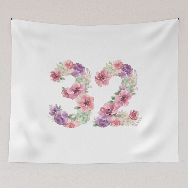 Item preview, 32nd birthday flowers  watercolor. designed and sold by uunaa.