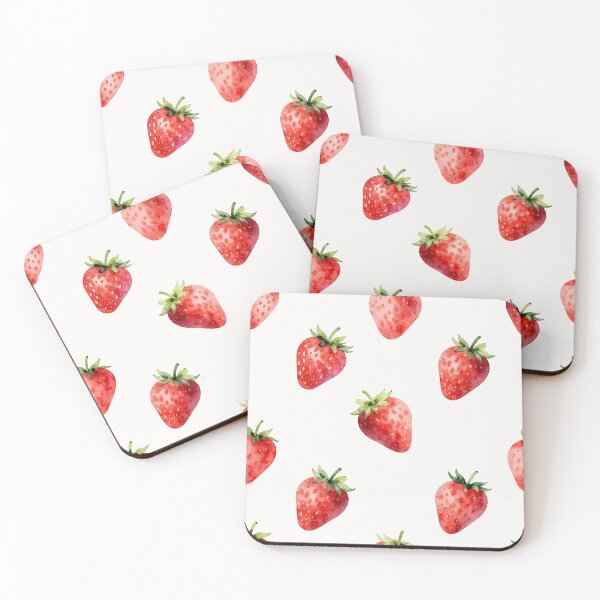 Item preview, Fresh and Juicy Watercolor Strawberry Pattern designed and sold by RidaSalArt.