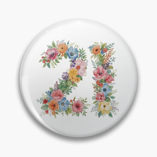 Item preview, 21st birthday flowers  watercolor. designed and sold by uunaa.