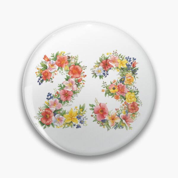 Item preview, 23rd birthday flowers  watercolor. designed and sold by uunaa.