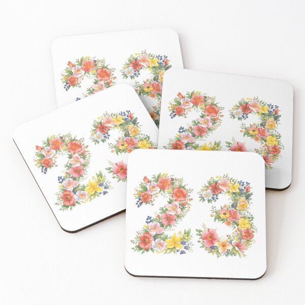 Item preview, 23rd birthday flowers  watercolor. designed and sold by uunaa.