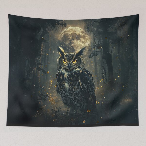 Item preview, Moon Guardian Owl with Golden Eyes designed and sold by Erika Kaisersot.