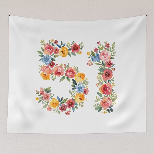 Item preview, 51st birthday flowers  watercolor. designed and sold by uunaa.