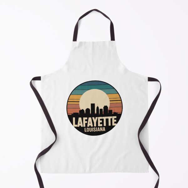 Item preview, Lafayette Louisiana: Retro Blue Teal Orange Sunset Skyline Badge designed and sold by CircinusStore.
