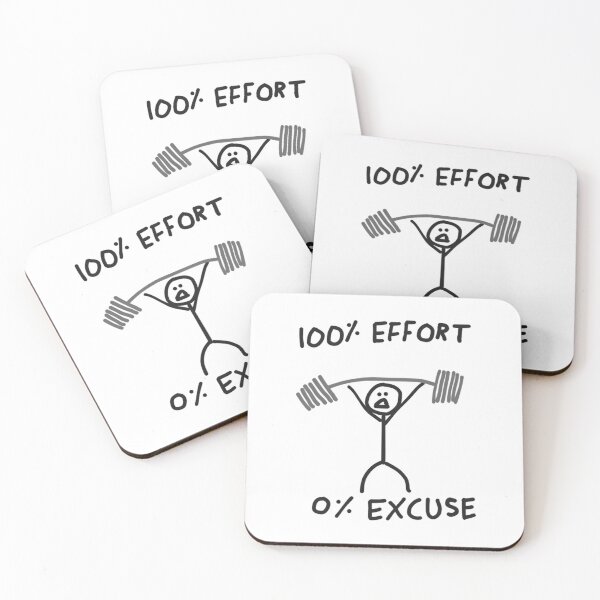 Item preview, 100 Effort 0 Excuses Motivational designed and sold by GanradgeArt.