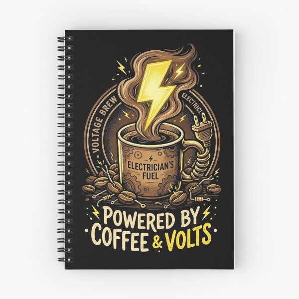 Item preview, Powered By Coffee And Volts Electrician Shirt designed and sold by SayIt-Wear.