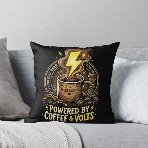 Item preview, Powered By Coffee And Volts Electrician Shirt designed and sold by SayIt-Wear.