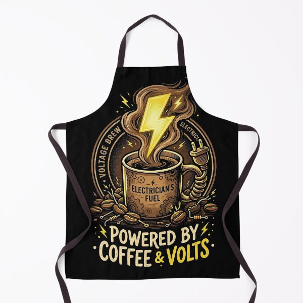 Item preview, Powered By Coffee And Volts Electrician Shirt designed and sold by SayIt-Wear.