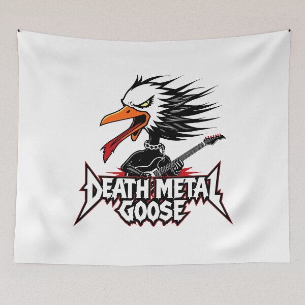 Item preview, Death Metal Goose - Heavy Metal Honk Art designed and sold by NexKris.