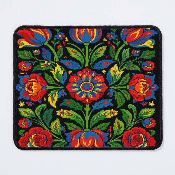 Item preview, Slavic Folk Flowers – Vibrant Floral Folk Art Pattern designed and sold by myforestfog.