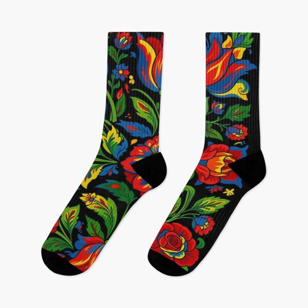 Item preview, Slavic Folk Flowers – Vibrant Floral Folk Art Pattern designed and sold by myforestfog.