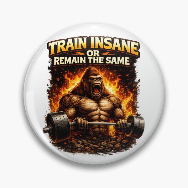 Item preview, Train Insane Or Remain The Same Gym Gorilla Workout Motivation Fitness T-Shirt Design designed and sold by Nixora.