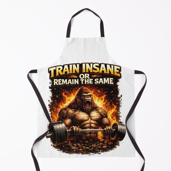 Item preview, Train Insane Or Remain The Same Gym Gorilla Workout Motivation Fitness T-Shirt Design designed and sold by Nixora.
