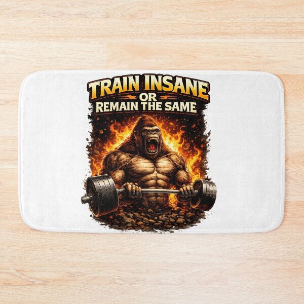 Item preview, Train Insane Or Remain The Same Gym Gorilla Workout Motivation Fitness T-Shirt Design designed and sold by Nixora.