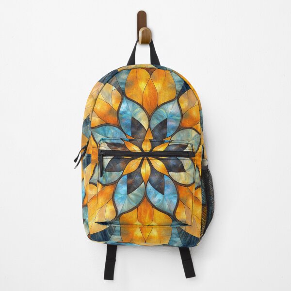 Item preview, Honey Blue Stained Glass Inspired Mosaic Mandala Pattern designed and sold by GrinGalore.
