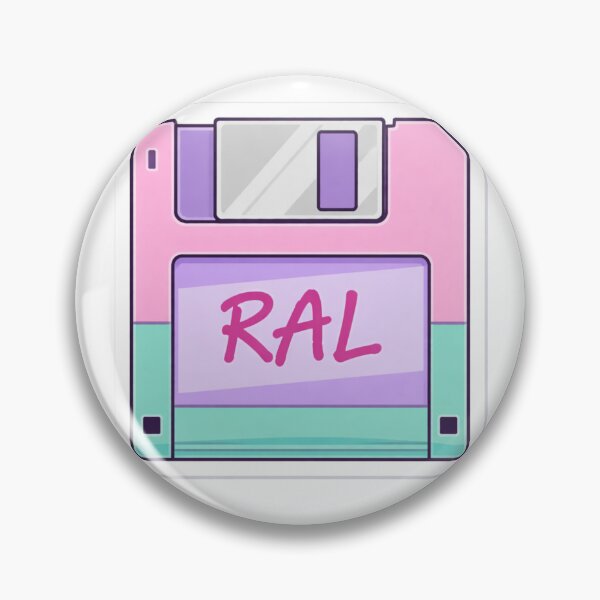 Item preview, Vaporwave Floppy Disk Sticker - RAL Archive Retro Tech designed and sold by RewindArtLab.