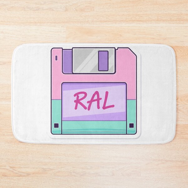 Item preview, Vaporwave Floppy Disk Sticker - RAL Archive Retro Tech designed and sold by RewindArtLab.