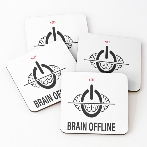 Item preview, Brain Offline Sticker – No Thoughts Introvert Funny Design designed and sold by Velora Design .