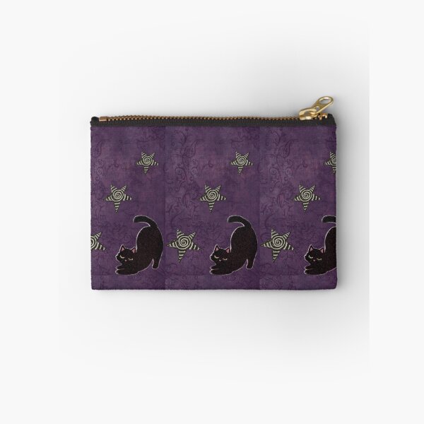 Item preview, Purple whimsigoth cat and stars designed and sold by BrontesWhimsyStore.
