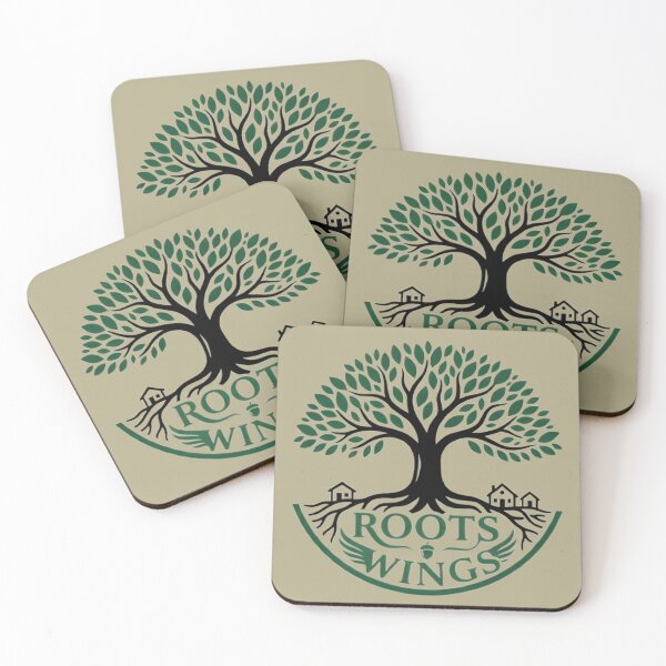 Item preview, Roots and Wings Minimalist Tree of Life Village Design designed and sold by MCV-Designs.