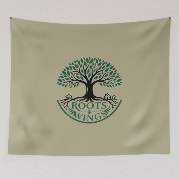 Item preview, Roots and Wings Minimalist Tree of Life Village Design designed and sold by MCV-Designs.