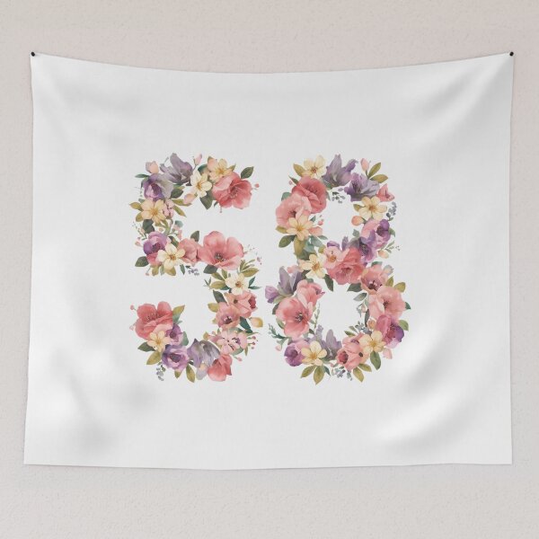 Item preview, 58th birthday flowers  watercolor. designed and sold by uunaa.