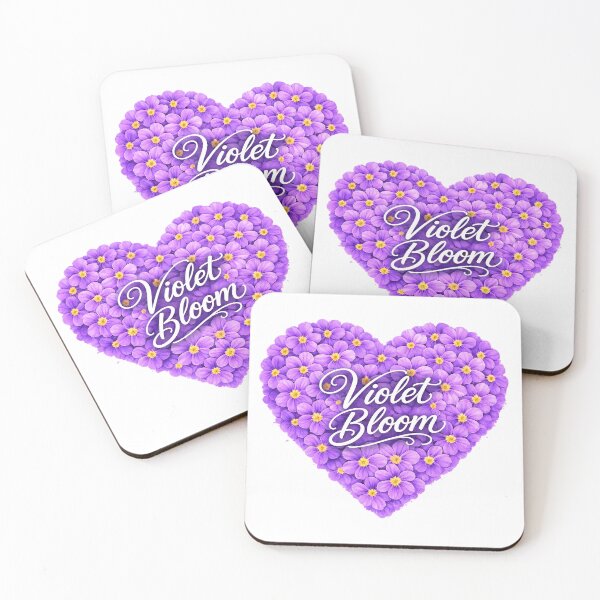 Item preview, Violet Bloom Floral Heart Purple Watercolor Art designed and sold by GlowingTales.