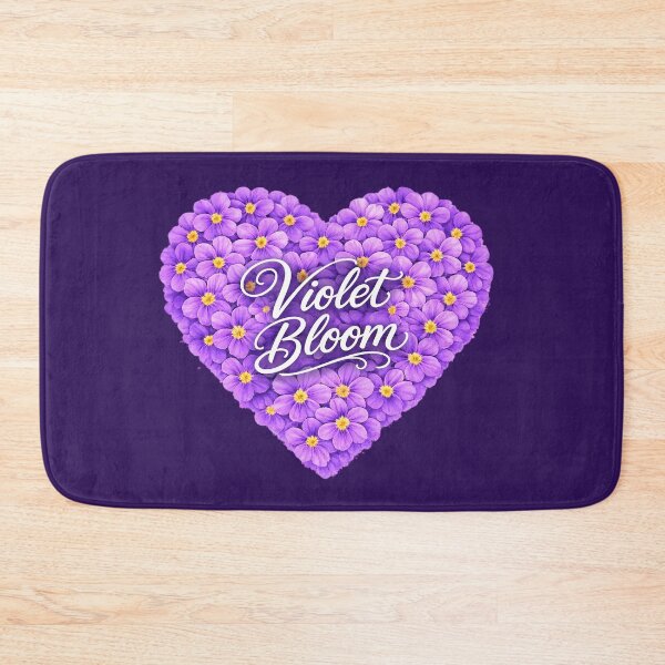 Item preview, Violet Bloom Floral Heart Purple Watercolor Art designed and sold by GlowingTales.