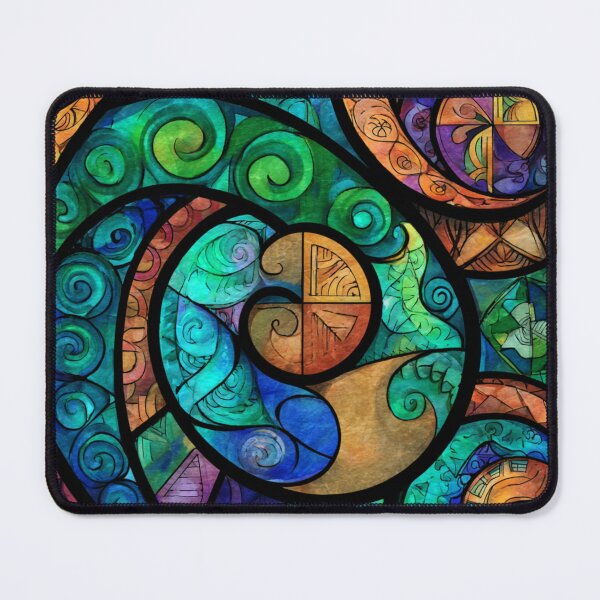 Item preview, New Zealand Māori Paua Pattern Koru Design 886 designed and sold by GrinGalore.
