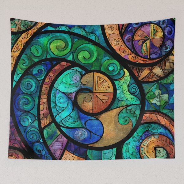 Item preview, New Zealand Māori Paua Pattern Koru Design 886 designed and sold by GrinGalore.