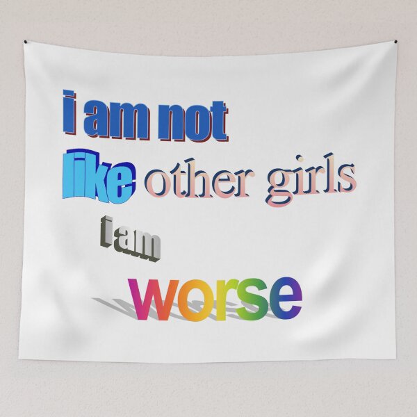 Item preview, i am not like other girls i am worse Wordart designed and sold by WorddArtt.