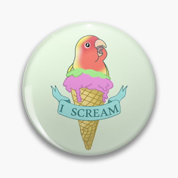 Item preview, Ice cream Yellow Lovebird I scream designed and sold by FandomizedRose.