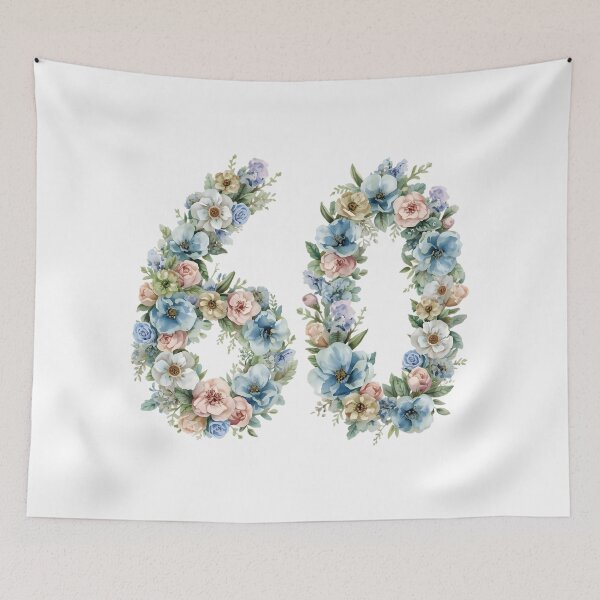 Item preview, 60th birthday flowers  watercolor. designed and sold by uunaa.