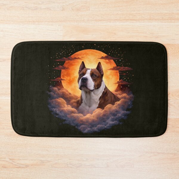 Item preview, Cosmic Pitbull Moon Art – Galaxy Mountain Dog Shirt Design designed and sold by PixelsPaws.