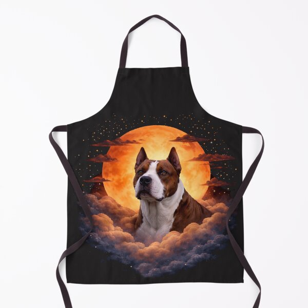 Item preview, Cosmic Pitbull Moon Art – Galaxy Mountain Dog Shirt Design designed and sold by PixelsPaws.