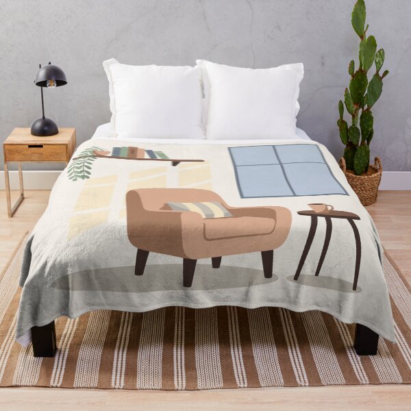 Item preview, Cozy Reading Nook with Books and Plant designed and sold by TrendMorphic.