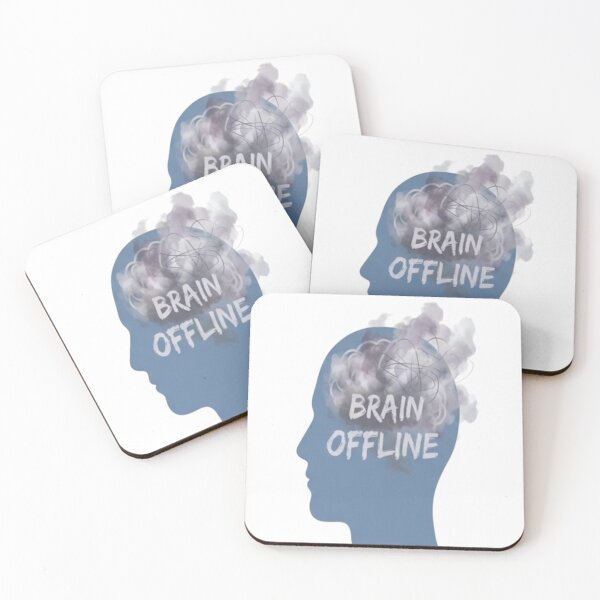 Item preview, Brain Offline Sticker – Overthinking Burnout Mental Health Design designed and sold by Velora Design .