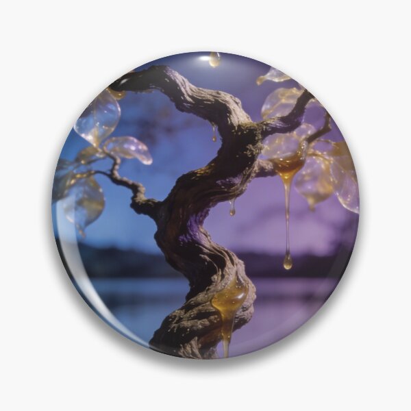 Artikelvorschau, Golden Surreal Time Tree Over Water Reflection entworfen und verkauft von MaikeCreates.